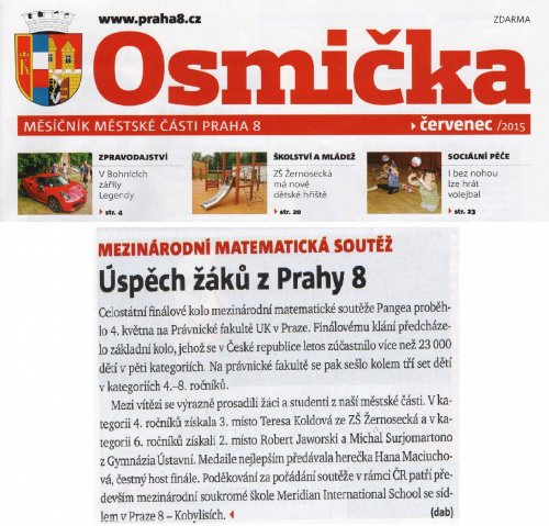 Osmička, měsíčník městské části Praha 8, červenec 2015
